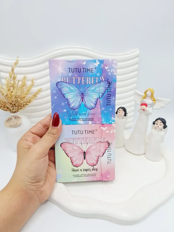 پالت سایه کتابی طرح پروانه برند TUTU TIME کد 628